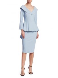 Chiara Boni La Petite Robe - Zoya Long-Sleeve Peplum Sheath Dress at Saks Fifth Avenue